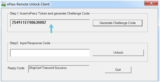 epass Generate Challenge Code